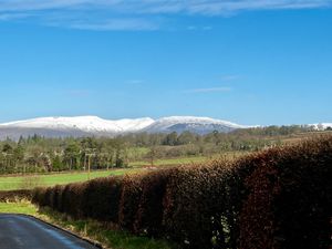 The mountain view just outside of our B&B